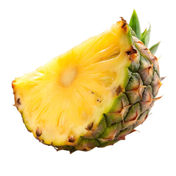 Pineapple slice isolated on transparent background