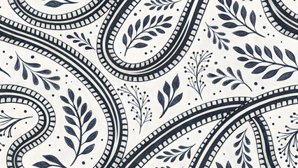 Abstract Ink Dashes with Alternating Curves and Slants background