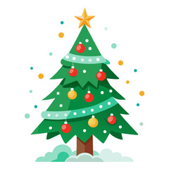 Obraz premium christmas tree vector illustration