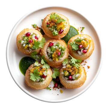 Pani Puri on a plate Spicy Burst Delight