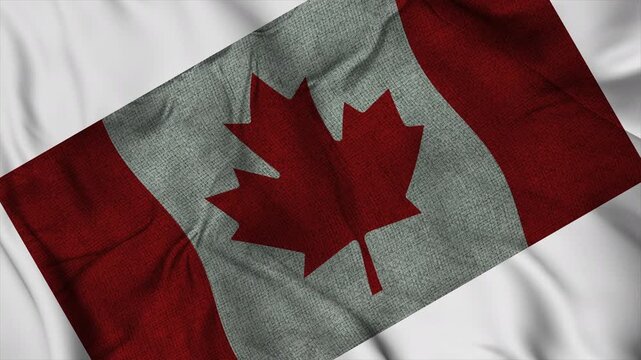 Canada flag animation seamless loop. 4K