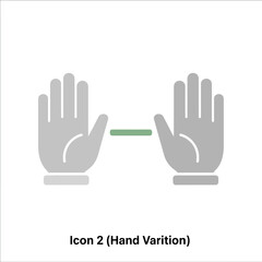 Obraz premium Social Distancing Icon with Two Hands Apart.