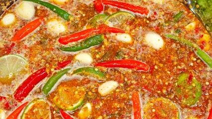 Thai spicy seafood dipping sauce.