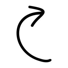 Hand drawn arrow icon vector set. Direction illustration sign collection, Handmade. Pointer symbol or logo.