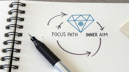 Diagram Illustrating Focus Path and Inner Aim in Goal Setting
