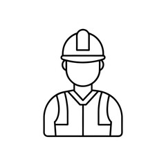Outline of a construction worker