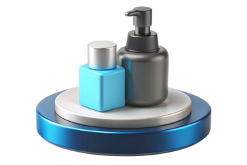 bottle of perfume on white background