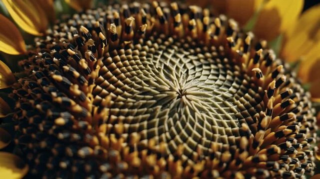 Sunflower Center A Close-Up Look at Nature's Geometry