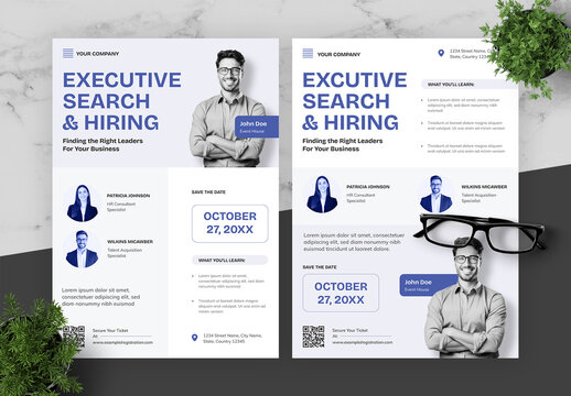 Blue And Black Business Flyer