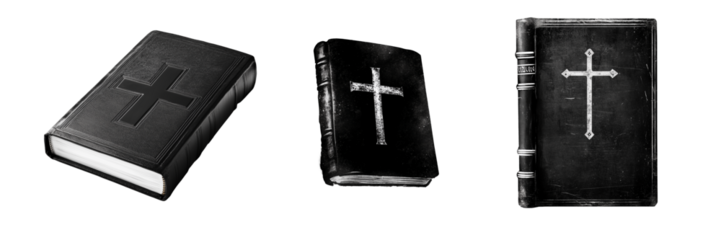 Set of Bible Isolated on Transparent Background. PNG.