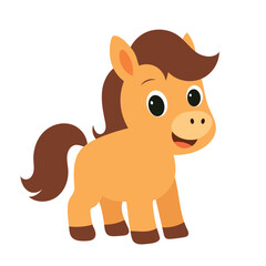Cute Cartoon Pony Standing