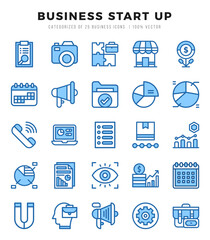 icons set. Business Start Up for web. app. vector illustration.