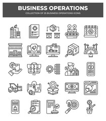 Collection of 25 Business Operations Icons: Streamline your Workflow