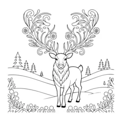 Rideaux  christmas tree with deer  © Elala 9161