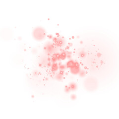 Soft pink bokeh overlay with sparkling elements and blurred circles, creating a dreamy atmosphere for design projects, ideal for backgrounds, invitations, and creative compositions