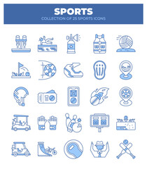 Collection of 25 Sport Icons.  Perfect for Web and App Design