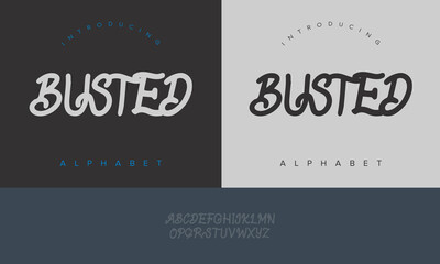 Busted Playful Script Alphabet Font