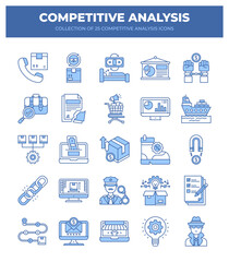 Competitive Analysis Icons. Business Strategy. Market Research. and Sales