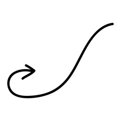 Hand drawn arrow icon vector set. Direction illustration sign collection, Handmade. Pointer symbol or logo.