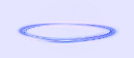 Abstract blue circular light overlay with soft gradient background, creating a modern and ethereal atmosphere for design projects, featuring smooth lines and a sense of motion and depth