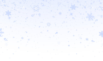 Soft blue winter snowflake overlay illustration with delicate patterns and textures creating a serene atmosphere, perfect for seasonal designs and festive backgrounds with copy space