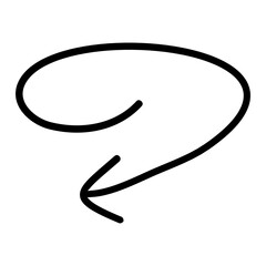 Hand drawn arrow icon vector set. Direction illustration sign collection, Handmade. Pointer symbol or logo.