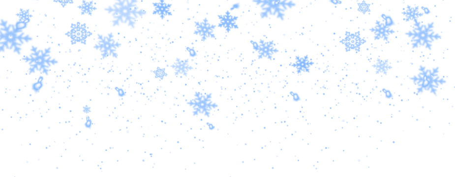 Blue snowflakes overlay on a soft white background, creating a winter wonderland effect, ideal for seasonal designs and festive themes, enhancing visual storytelling in digital projects