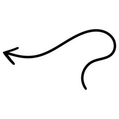 Hand drawn arrow icon vector set. Direction illustration sign collection, Handmade. Pointer symbol or logo.