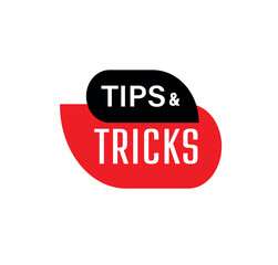 tips and tricks text information sign	