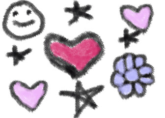 set of hearts vector