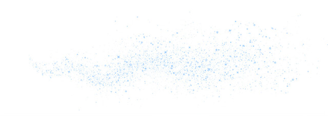 Blue glitter png overlay with sparkling particles, creating a whimsical effect for design projects,...