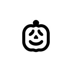 Minimalist Halloween Pumpkin Vector Icon for Spooky Designs