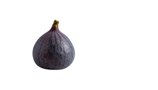 Ripe Dark Purple Fig Isolated on White Background A Close-Up Image