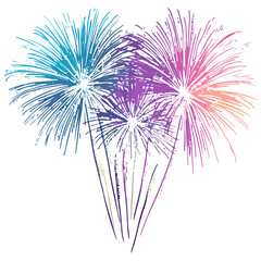 Obraz premium fireworks, asian new year, festival, vector, transparent background, celebration, night, sky, pyrotechnics, celebrate, new year, light, colorful, firework, explosion, pattern