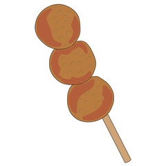 Tsukune food simple illustration
つくね　食べ物　シンプル　イラスト