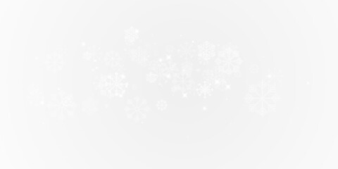 Realistic snowflake snowfall PNG overlay, frosty winter snow effect with transparent shine for Christmas and holiday design.