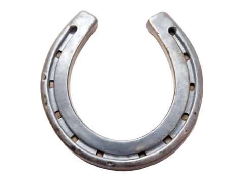 Metal Horseshoe Isolated on Background steel iron isolated on a transparent background - Powered by Adobe