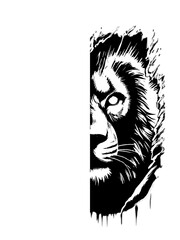 lion head vector illustration on isolated background