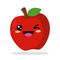 this is a vector image of an apple