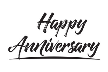 Happy anniversary greeting banner. Elegant modern calligraphic text.