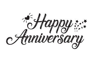 Happy Anniversary calligraphy hand lettering