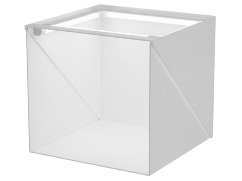 Portable foldable photo studio light box for product photography on a transparent background