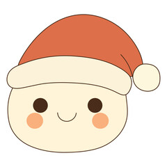 Cute Christmas Santa Claus hat cartoon 