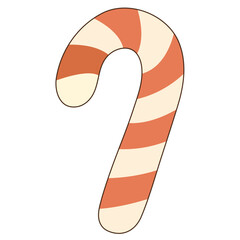 Candy cane isolated on white background. 