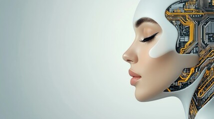 Sleek AI-driven chatbot branding with professional, futuristic typography on a perfectly white background