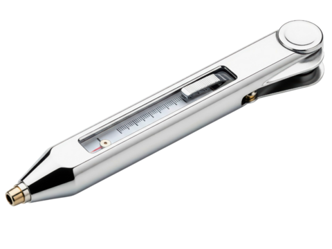 Precision stylus force gauge for calibrating a record player on a transparent background