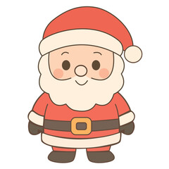 Cute Santa Claus character cartoon vector illustration design graphic flat