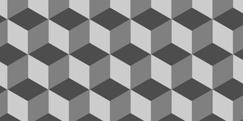 Abstract square black and gray cubic square shape backdrop texture. cube geometric wall and floor vector diamond hexagon triangle wallpaper background.	