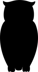 Owl Silhouette Vector | Bird Wildlife Clipart | Sitting, Perched Designs