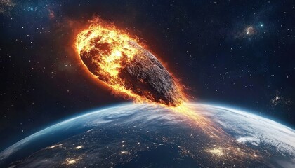 Fiery asteroid hurtling towards Earth (1)